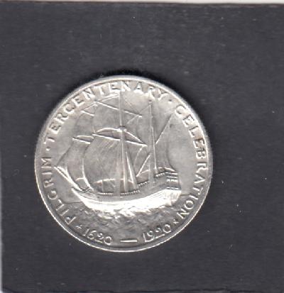 Beschrijving: 1/2 Dollar PILGRIM TERCENTENARY SHIP